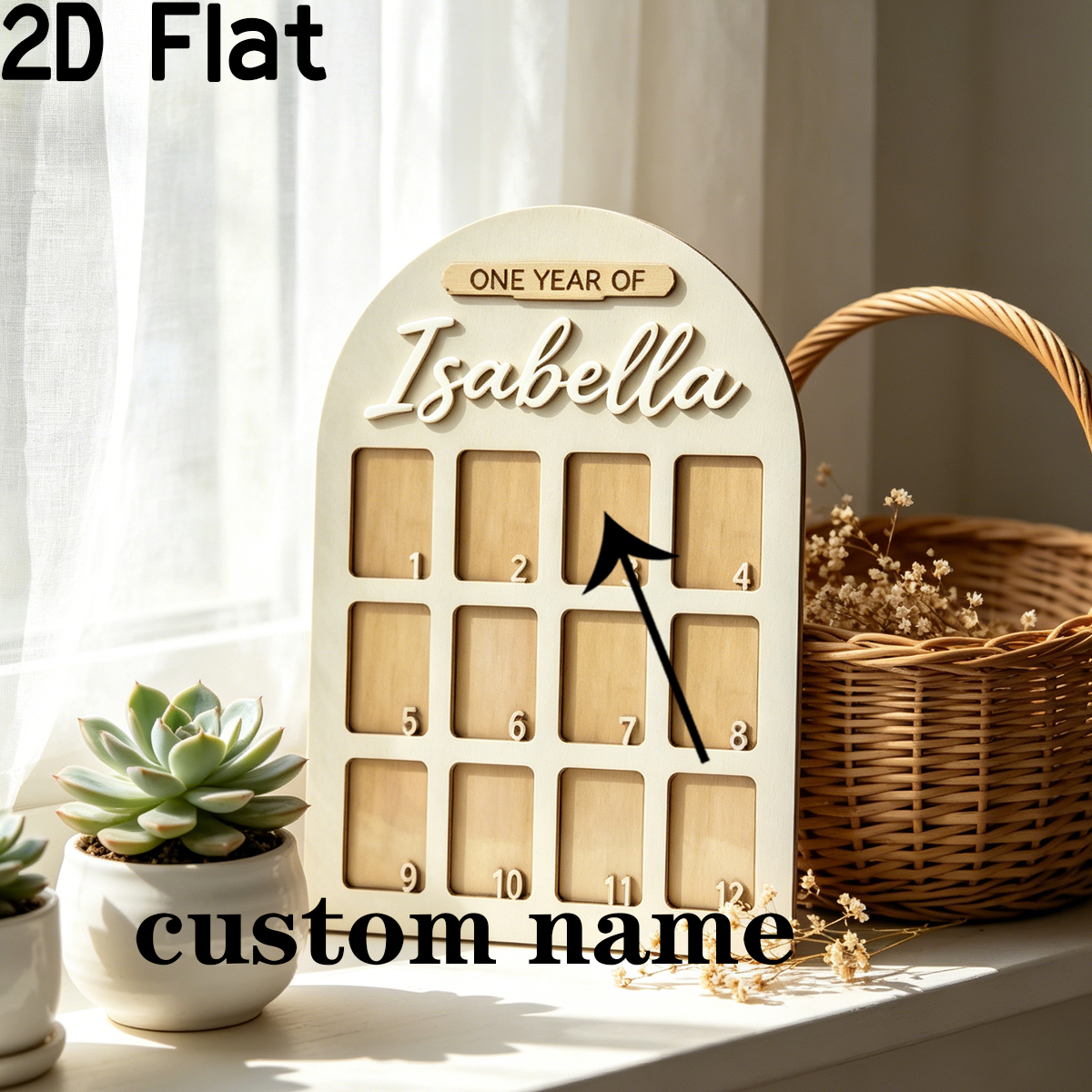 1Pc Custom Photo Record Board  – Baby Nursery Decorations Bewertung und Preis