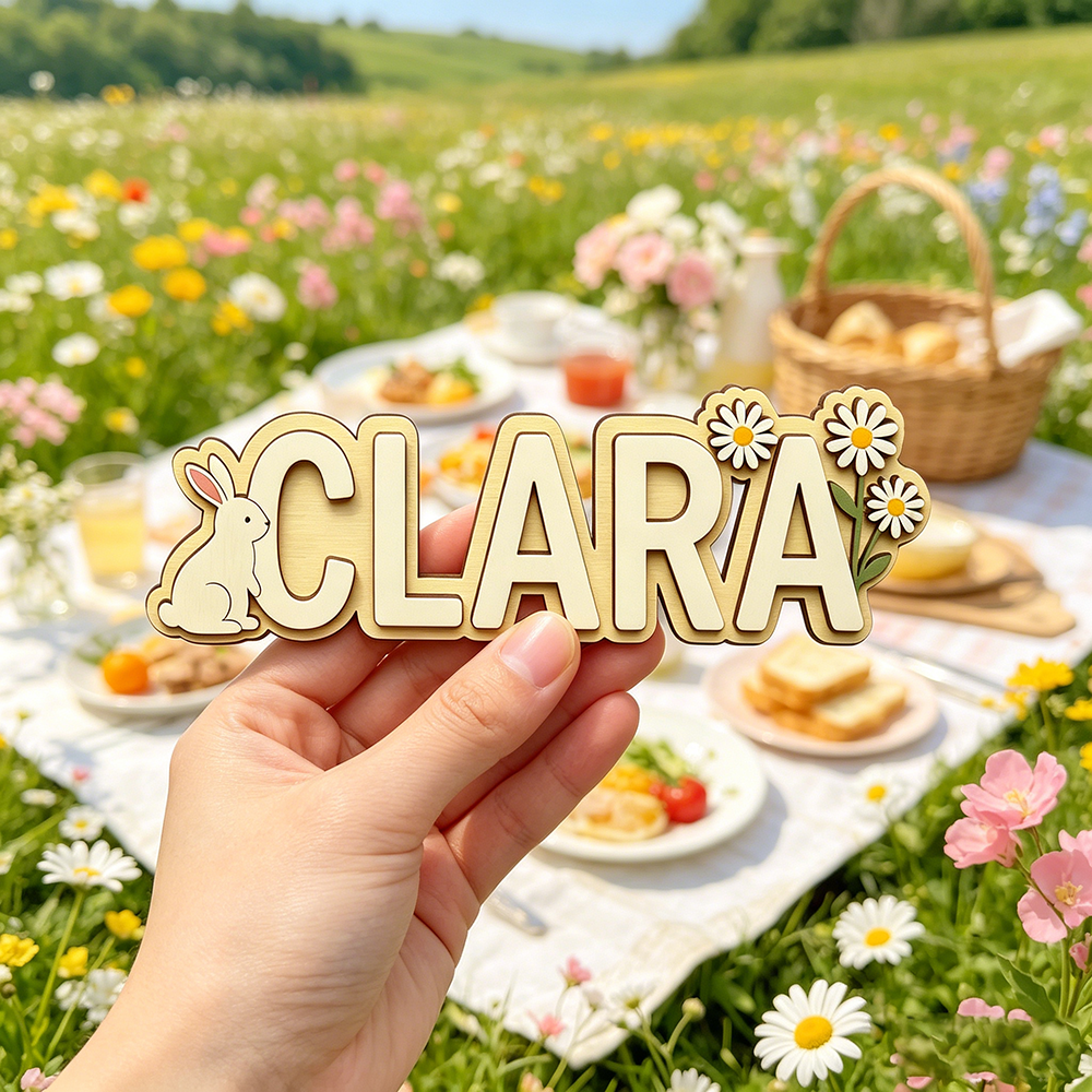 Custom Bunny & Daisy Kids Name – Baby Nursery Kids Bewertung und Preis