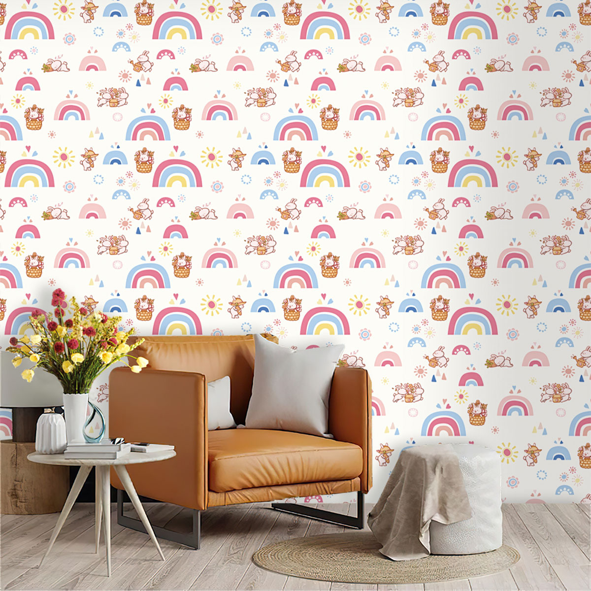 Boho Rainbow Kids Stick and Pe – Baby Nursery Wallpaper Girl Bewertung und Preis