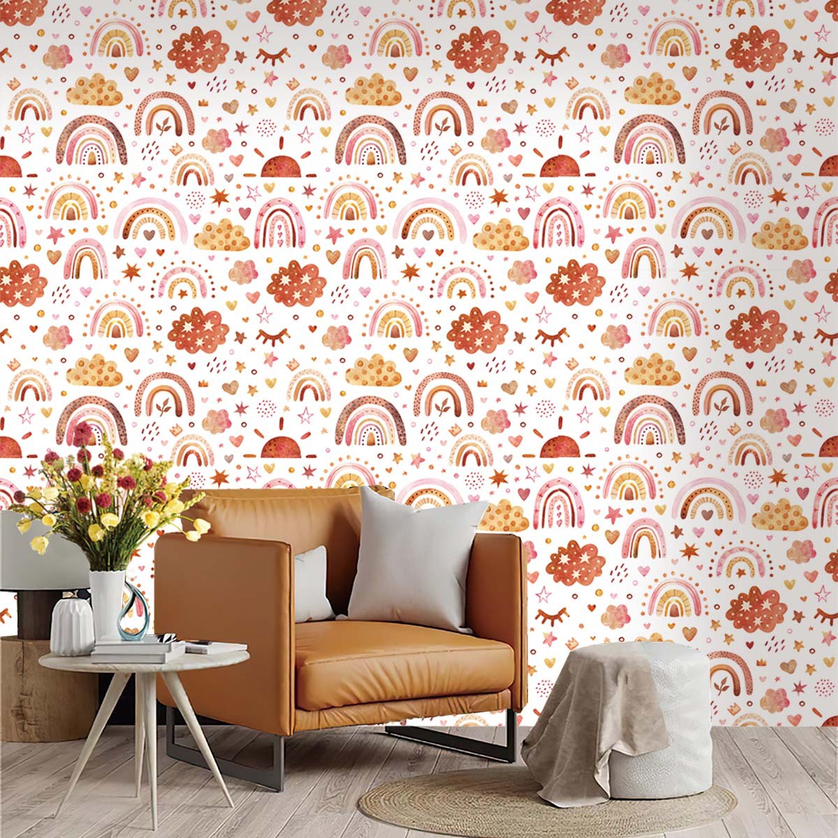 Boho Rainbow Kids Stick and Pe – Baby Nursery Wallpaper Girl Bewertung und Preis