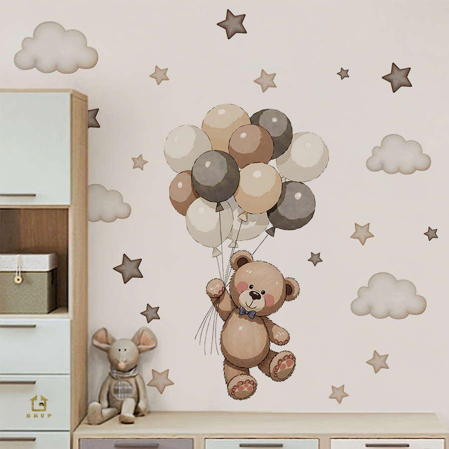 Adorable Teddy Bear Wall Decal – Baby Nursery Kids Bewertung und Preis