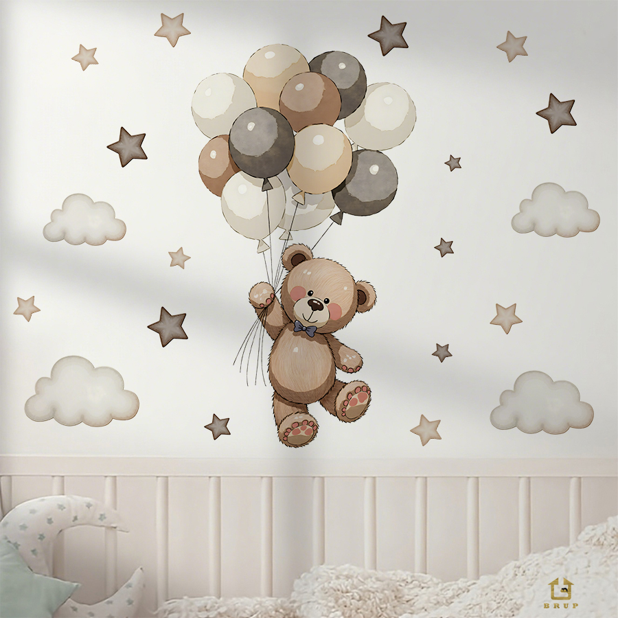 Adorable Teddy Bear Wall Decal – Baby Nursery Kids Bewertung und Preis