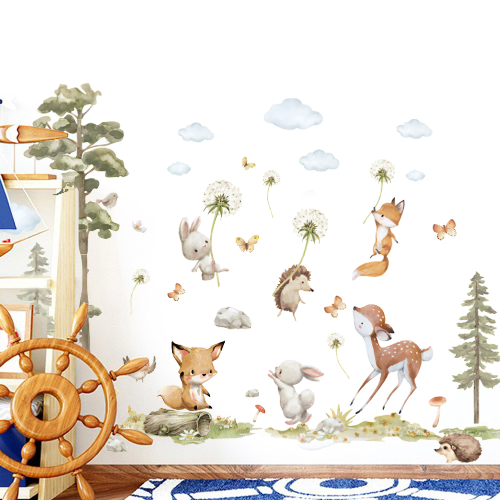 Cute Forest Animals Wall Stick – Baby Nursery Wallpaper Girl Bewertung und Preis