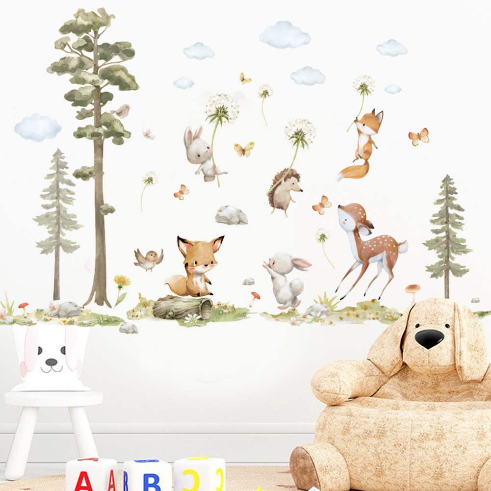 Cute Forest Animals Wall Stick – Baby Nursery Wallpaper Girl Bewertung und Preis