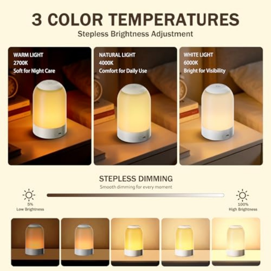 Bedside Touch Night Light, Bab – Baby Nursery Table Lamp Bewertung und Preis