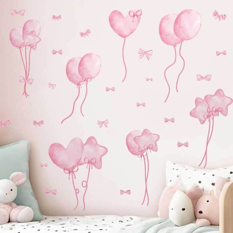 Watercolor Pink Balloon Wall S – Baby Nursery Wallpaper Girl Bewertung und Preis
