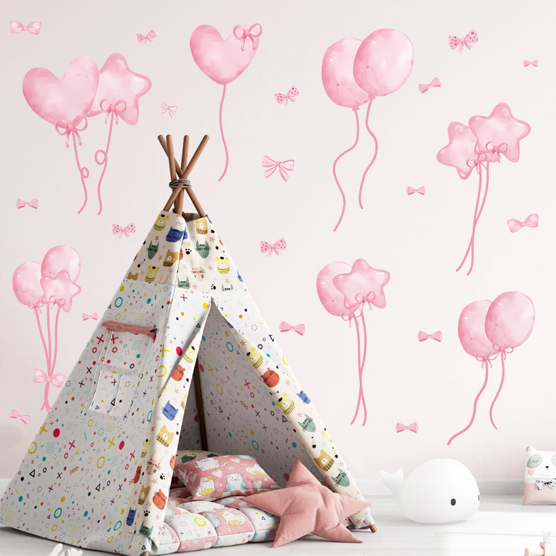 Watercolor Pink Balloon Wall S – Baby Nursery Wallpaper Girl Bewertung und Preis