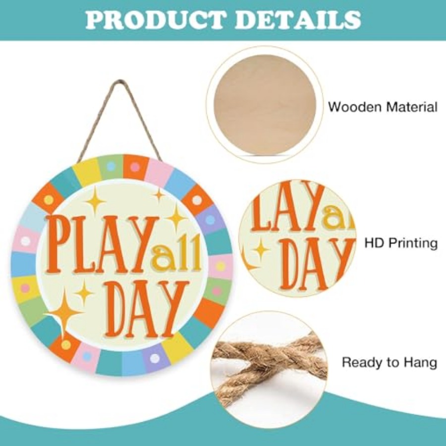 Play All Day Front Door Sign,  – Baby Nursery Decorations Bewertung und Preis