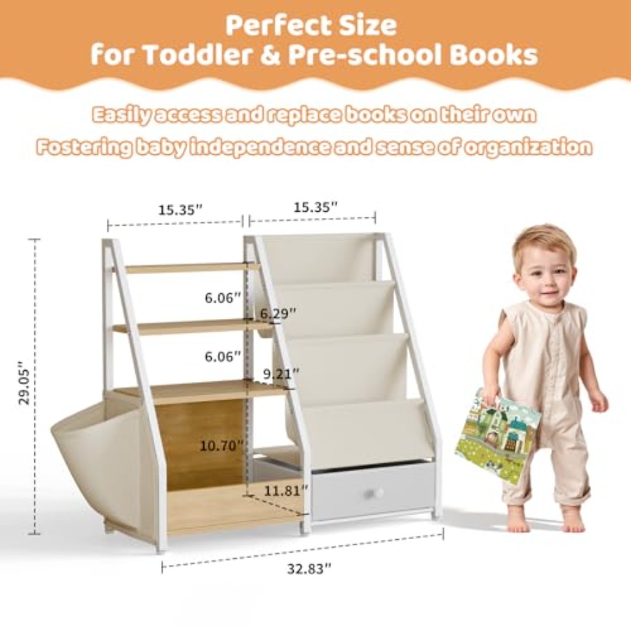 Bookshelf and Toy Storage - Bo – Baby Nursery Books Bewertung und Preis