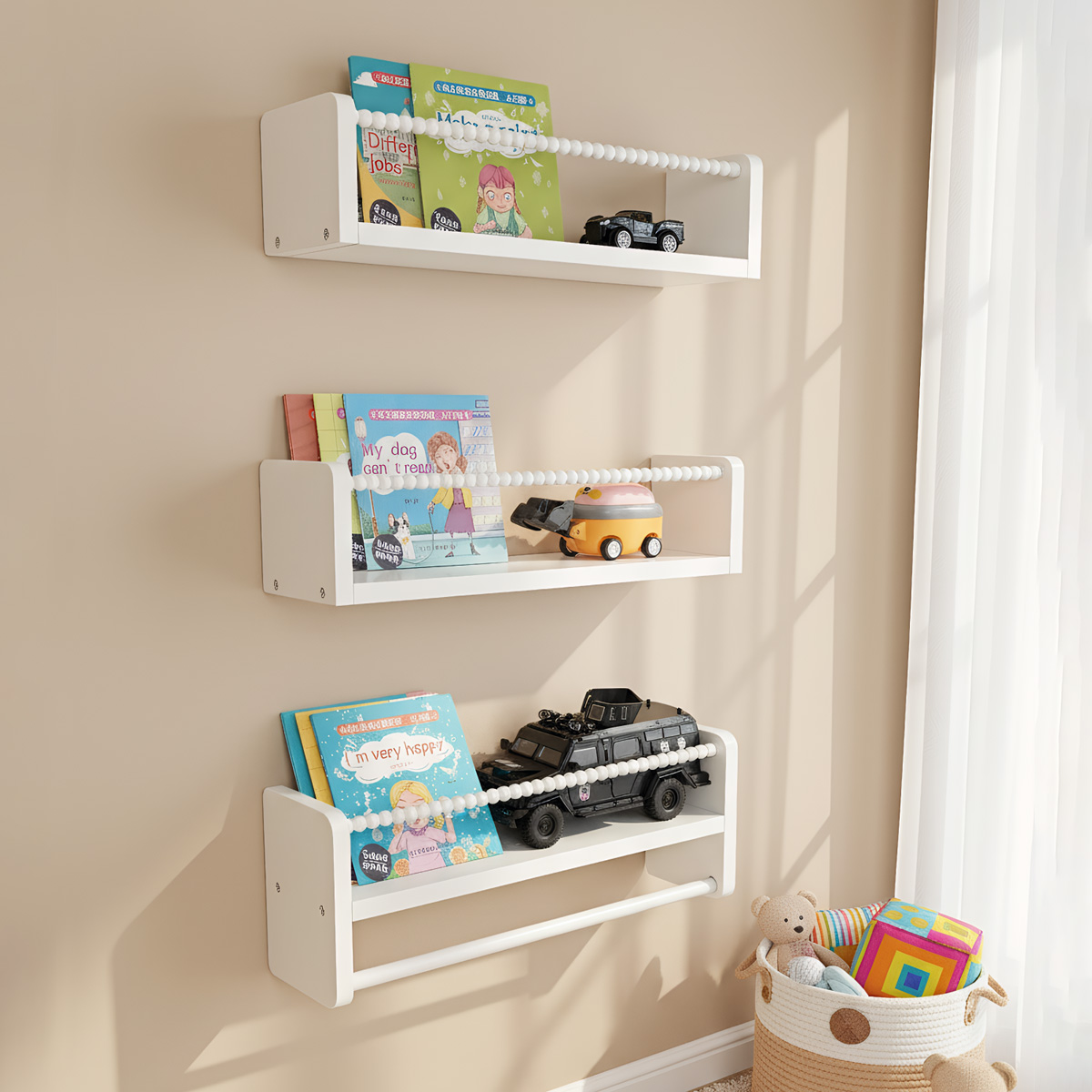 Wood Nursery Book Shelves, 15. – Baby Nursery Books Bewertung und Preis
