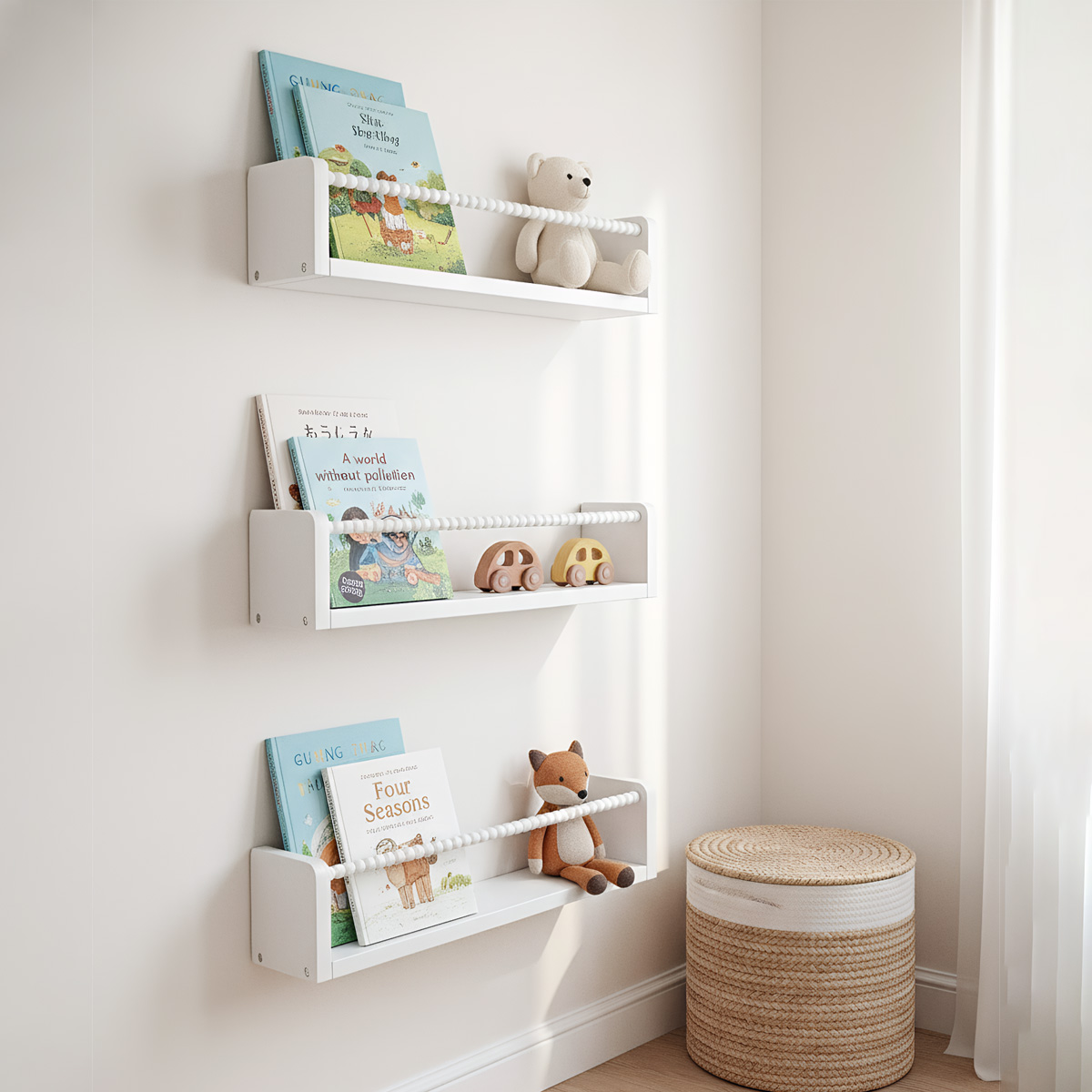Wood Nursery Book Shelves, 15. – Baby Nursery Books Bewertung und Preis
